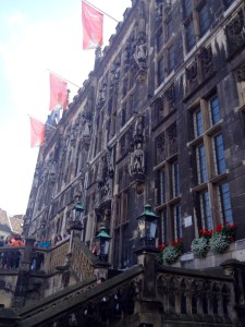 Aachen's Town Hall. Together with the Cathedral and the Katschhof, it forms part of the city's Carolingian centre